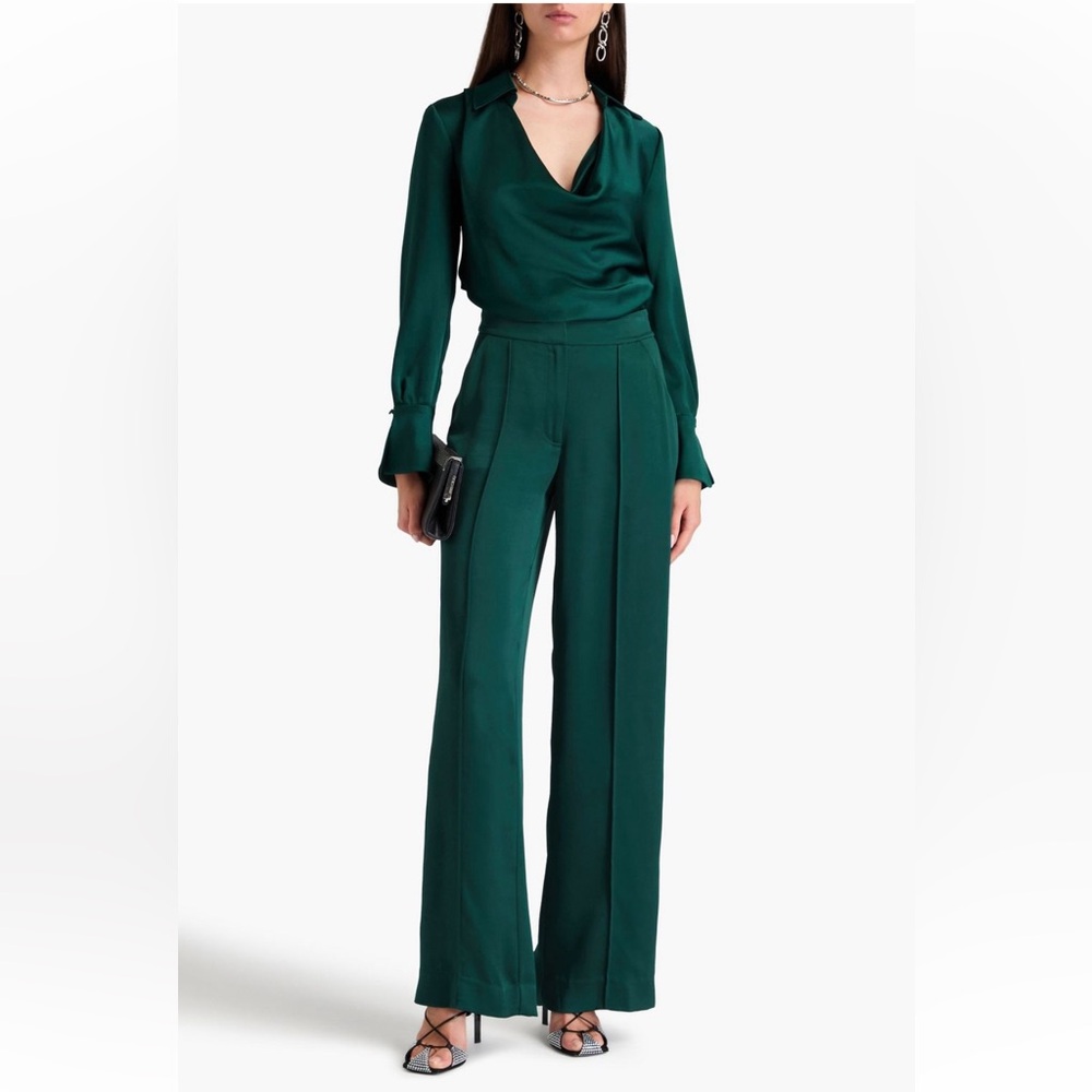 SIMKHAI
Kyra satin-crepe wide-leg pants
